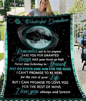 Gift Blanket For Grandson-Go For The Skies - Seseable