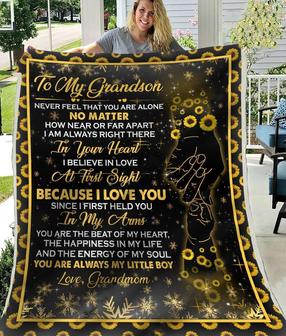 Gift Blanket For Grandson-Love,Always In Your Heart - Seseable