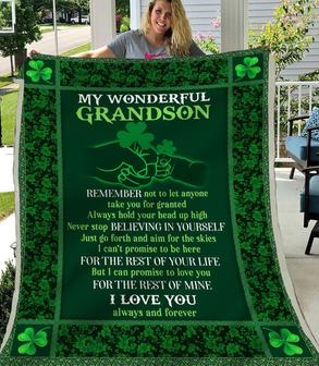 Gift Blanket For Grandson-My Wonderful - Seseable