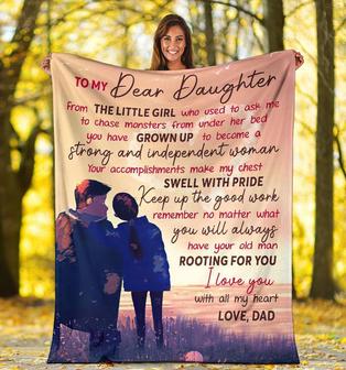 Gift For Daughter-I Love You With All My Heart Dad Blanket - Seseable