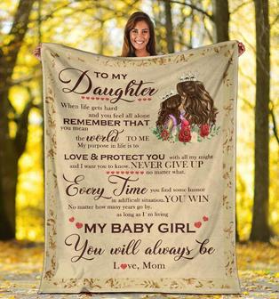Gift For Daughter-Remember That You Mean The World To Me Love Mom Blanket - Seseable