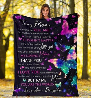 Gift For Mom - I Am Because You Are, Butterfly Blanket - Seseable