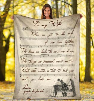 Gift For My Wife - When We Get To The End Of Our Lives Together, Vintage Blanket - Seseable