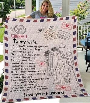 Gift For Wife From Husband-I Love You-Wife Blanket - Seseable