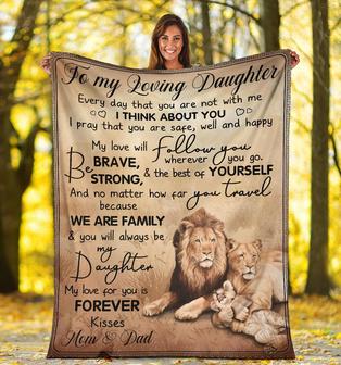 To My Daughter - Be Brave, Strong & The Best Of Yourself, Lion Blanket - Seseable