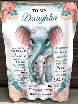 To My Daughter - Cute Elephants Blanket - Give From Mom/Birthday Gift/Christmas | Seseable CA