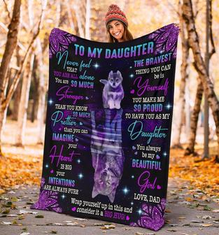 To My Daughter - You Always Be My Beautiful Girl, Wolf Blanket - Seseable