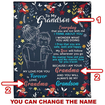 To My Grandson | Blanket - Seseable