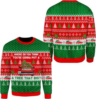 All Over Print Christmas Sweatshirt Vacation Quotes Sweatshirt, Christmas MovieUgly Christmas Sweater for Couple - Thegiftio UK