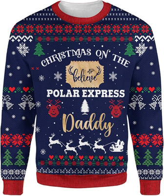 Personalized Family Matching Christmas Sweatshirt for Adults and Kids,Ugly Christmas Sweater Pullover Movie Sweatshirt - Thegiftio UK