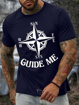 Men’s Guide Me Couple Regular Fit Casual T-shirt - Thegiftio UK