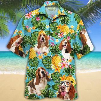 Basset Hound Dog Lovers Pineapple Hawaiian Shirt - Seseable