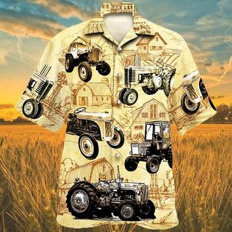Tractor Farm Vintage Hawaiian Shirt - Seseable