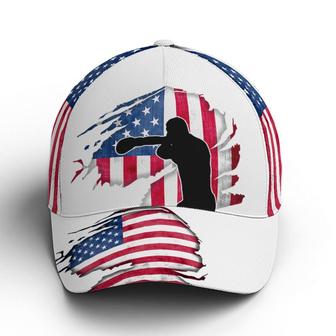 Baseball Cap For Boxing Lovers US Flag Pattern Hat - Thegiftio UK