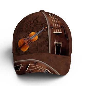 Baseball Cap For Violin Lovers Classic Leather Hat - Thegiftio UK