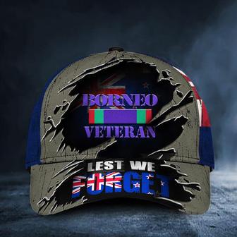 Borneo Veteran Lest We Forget New Zealand Flag Hat Remembrance Day Military Caps Men Hat - Thegiftio UK