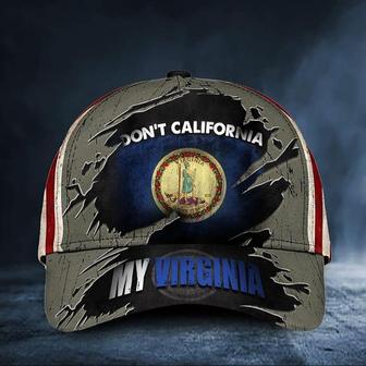 California My Virginia Hat Vintage American Flag Cap Proud State Of Virginia Man Gift Hat - Thegiftio UK