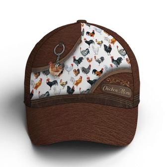 Chicken Mom Leather Baseball Cap Hat - Thegiftio UK