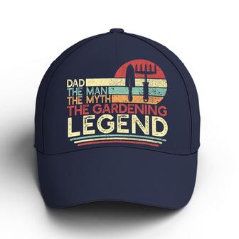 Dad The Man The Myth The Gardening Legend Retro Baseball Cap Hat - Thegiftio UK