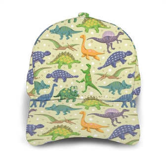 Dinosaur Cute Dino Fashion Snapback Unisex Printed Baseball Cap Trucker Hats Outdoor Hat - Thegiftio UK
