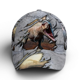 Dinosaur T-rex Printed Style Baseball Cap Hat - Thegiftio UK