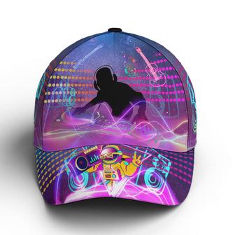 DJ Rhythm Neon Artwork Baseball Cap Hat - Thegiftio UK