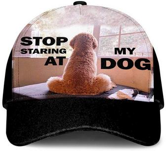 Dog Cat, Adjustable Stop Staring at My Dog Print Cap Curved Brim Classic Dad Hat Classic Cap for Outdoor Beach Hat - Thegiftio UK