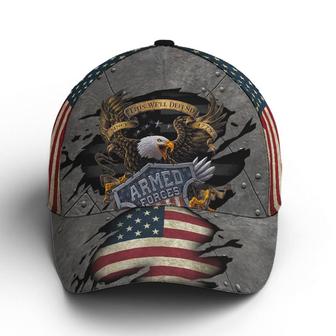 Eagle Armed Force US Flag Baseball Cap Hat - Thegiftio UK