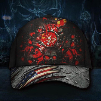 Firefighter American Flag Cap Honor Fireman Patriot Firefighter Dad Gifts Hat - Thegiftio UK