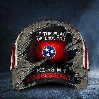 If The Flag Offends You Kiss My Tennesseeass Cap USA Flag Hat Tennessee Tennessee Mens Gift Hat - Thegiftio UK