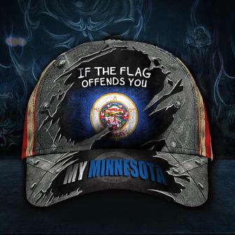 If The Flag Offends You My Minnesota Hat Vintage American Flag Cap Gift Ideas For Boyfriends Hat - Thegiftio UK