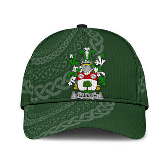 Flannery Coat Of Arms Irish Family Crest St Patrick's Day Hat Classic Cap - Thegiftio UK