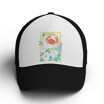 Floral Cancer Zodiac Baseball Cap Hat - Thegiftio UK