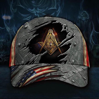 Freemason Hat Print American Flag Cap Vintage Old Retro Unique Gift Ideas For Men Hat - Thegiftio UK