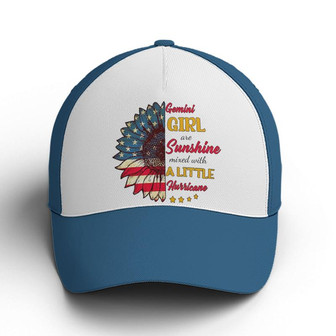 Gemini Girls Are Sunshine Retro American Sunflower Baseball Cap Hat - Thegiftio UK