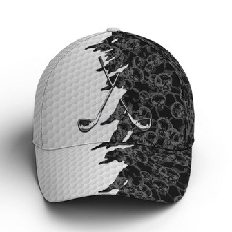 Golf Skull Pattern Baseball Cap Hat - Thegiftio UK