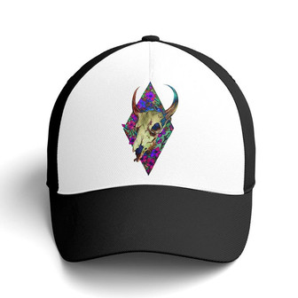 Goth Floral Taurus Classic Style Baseball Cap Hat - Thegiftio UK