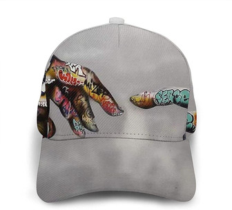 Graffiti Hand Print Classic Baseball Cap Adjustable Twill Sports Dad Hats for Unisex Hat - Thegiftio UK