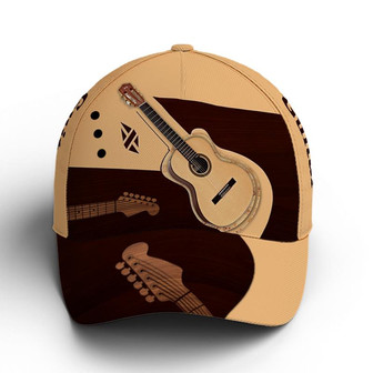 Guitar Wood Pattern Bright Baseball Cap Hat - Thegiftio UK
