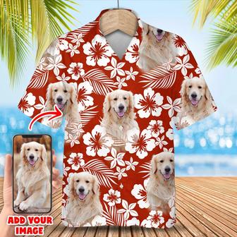Custom Photo Summer Dog Hawaiian Shirt - Seseable