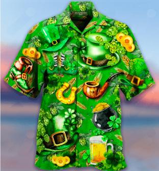 Irish Hat Saint Patricks Day Green Hawaiian Aloha Hawaii Shirts - Seseable
