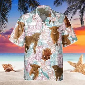 Highland Bright Hibiscus Flowers Hawaiian Shirt, Vintage hawaiian shirt for Men, Women - Seseable