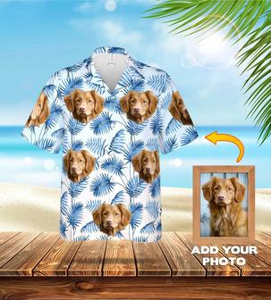 Custom Photo Dog Prismatic Lavender Hawaii Shirt - Seseable