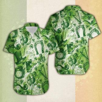 Whole Green Saint Patrick's Day Vintage Hawaiian Shirt - Seseable