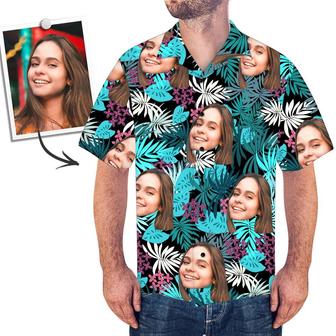 Custom Face Hawaiian Shirt Leaves - Seseable