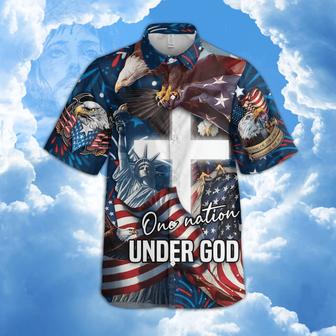 Jesus One Nation Under God Hawaiian Shirt - Seseable
