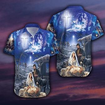Jesus Was Born On Farm Hawaiian Shirts Aloha Hawaii Shirt Aloha Shirt For Summer - Seseable