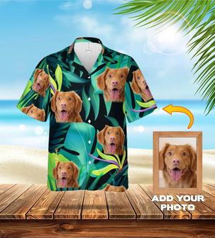 Custom Photo Dog Verdant Green Hawaii Shirt - Seseable