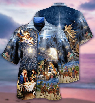 Amazing Jesus Was Born Christmas Day Hawaiian Shirt | Seseable UK