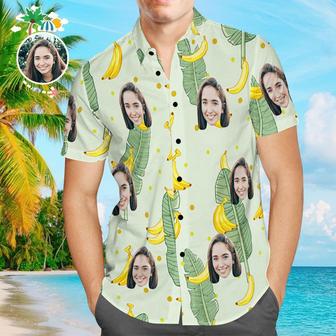 Custom Face Hawaiian Shirts Banana Aloha Beach Shirt For Men - Seseable